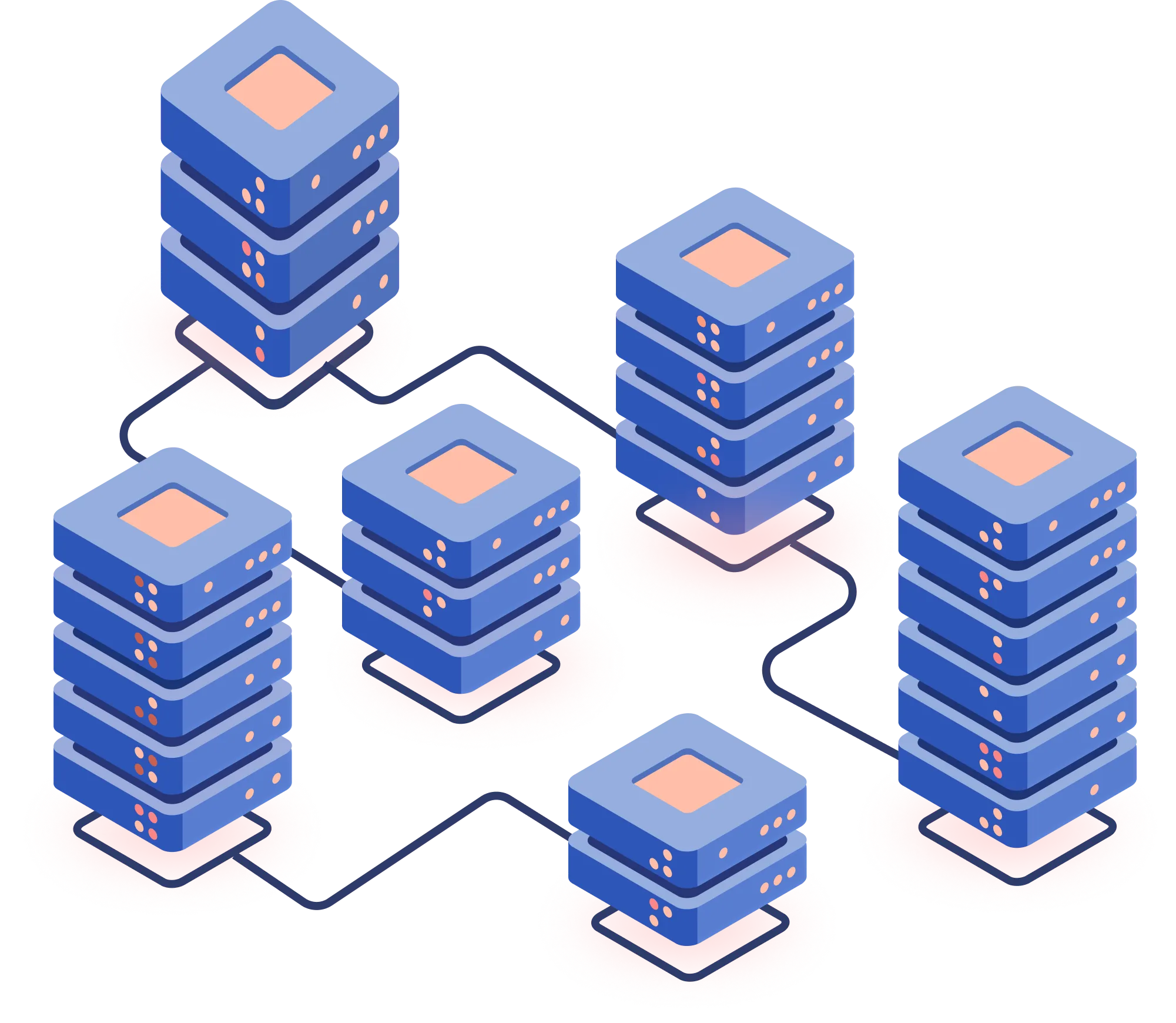 Group of servers demonstrating the reliability of running Kubernetes on Hetzner with Syself .