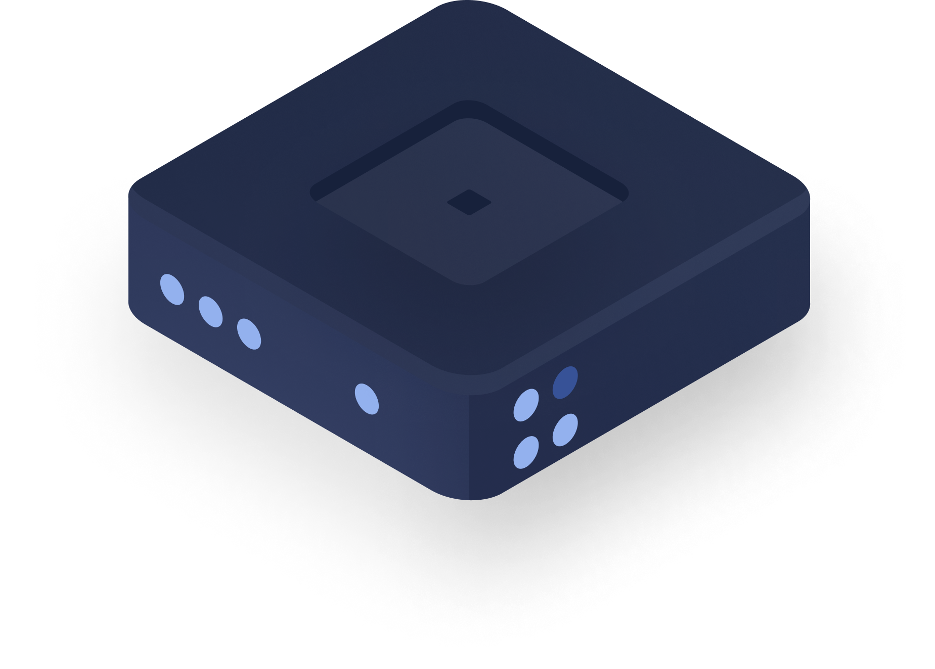 A CPU box with the Kubernetes logo on the upper face