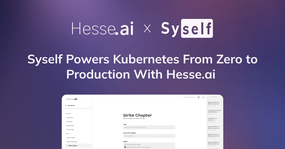 Syself Empowers Hesse.ai's Kubernetes Journey to Success